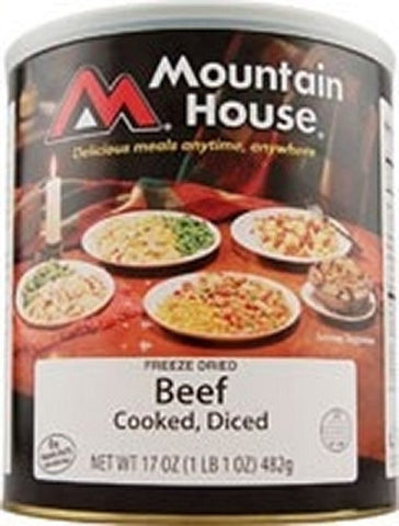 Mountain House Diced Beef Cooked #10 Can Case of 6