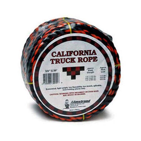 Truckers Black/Orange Rope 50' x 1/2''