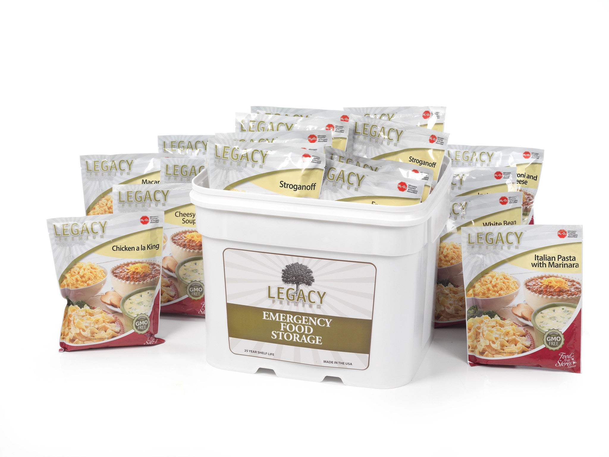 Legacy Foods 120 Servings Emergency Food Entree Bucket