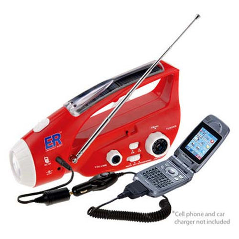 Solar Dynamo Flashlight AM/FM Radio & Vehicle Charger