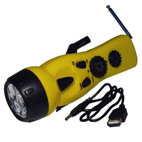 Dynamo Flashlight AM/FM Radio & USB Cell Charger
