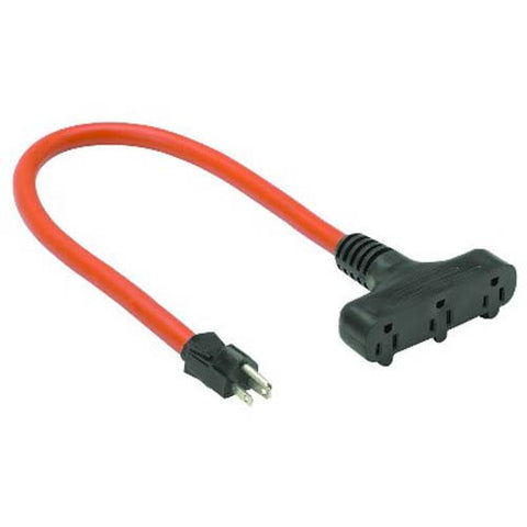 2' Triple Outlet Outdoor Extension Cord