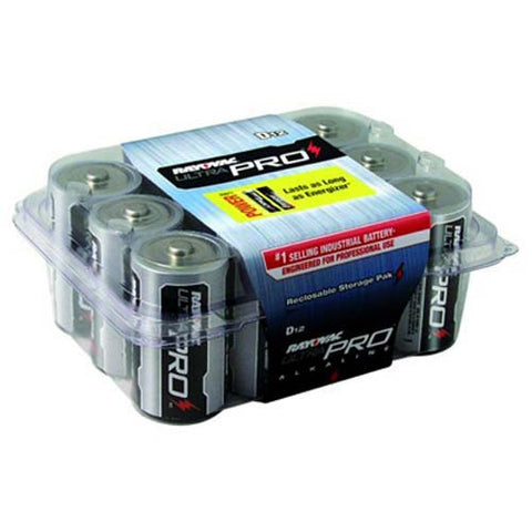 Industrial Alkaline D-Cell Batteries 12-Pack