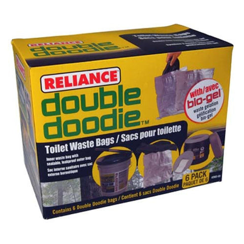 Double Doodie Toilet Bag w/ Bio-Gel 6-Pack