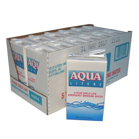 Aqua Liter Emergency Drinking Water 33.8 oz. Case-12