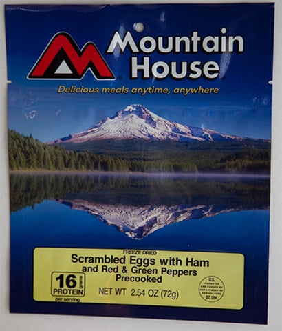 Mountain House Scrambled Eggs / Ham, Red & Green Peppers Case of 6