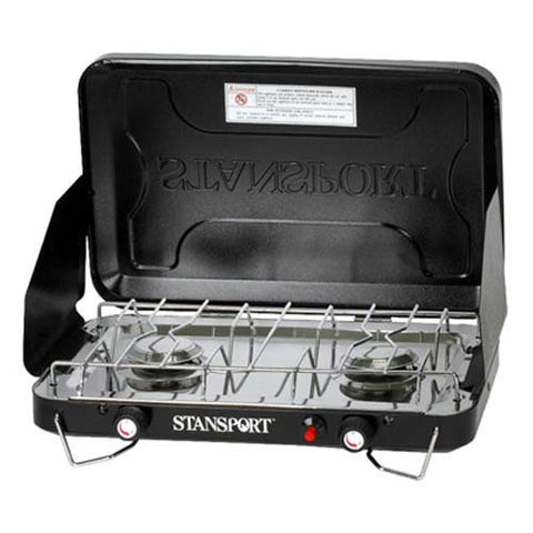 Dual Burner Propane Stove w/ Piezo Igniter