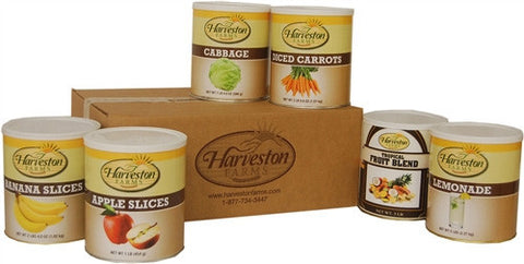 Harveston Farms Combination Cases: 6 #10 Cans Vegetables & Fruits