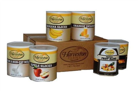 Harveston Farms Combination Cases: 6 #10 Cans Fruits & Dairy