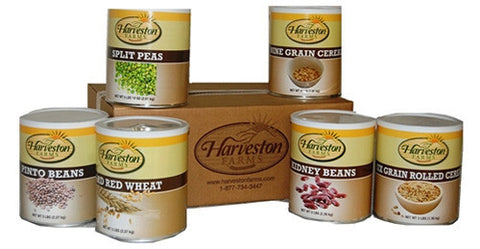 Harveston Farms Combination Cases: 6 #10 Cans Beans & Grains