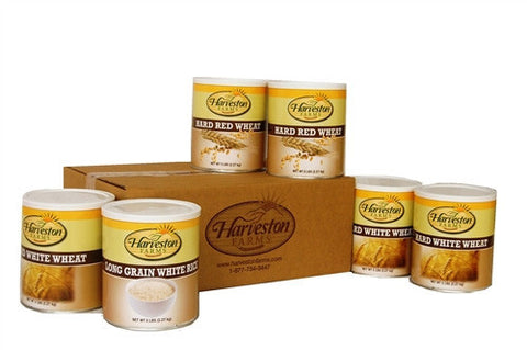 Harveston Farms Combination Cases: 6 #10 Cans Wheat & Rice