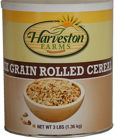 Harveston Farms 6 Grain Rolled Cereal Mix #10 cans