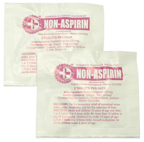 Non-Aspirin Packs / 2 Tablets Box of 100 Packs