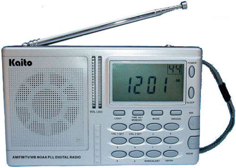 Kaito KA2031 AM/FM NOAA Wearther Radio / Alert & Sleep/Wake-up Timer