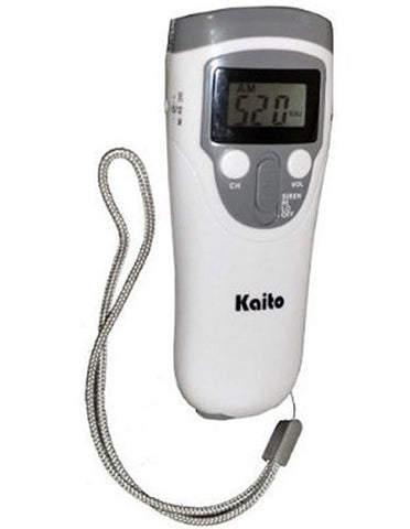 Kaito KA310 Wind-up 5-LED Emergency Flashlight / Digital AM/FM radio