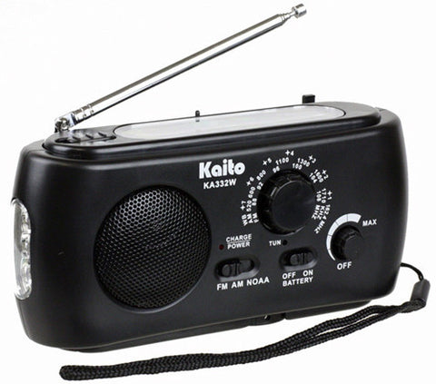 Kaito KA332W Portable Hand-Crank AM, FM, NOAA Radio