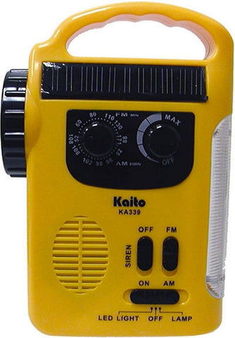 Kaito KA249W Solar, Crank LED Lantern with AM/FM and NOAA Weather Radio