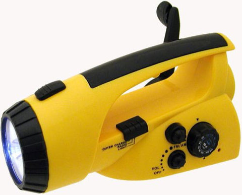 Kaito KA503 Hand Crank Emergency Flashlight with AM/FM Radio