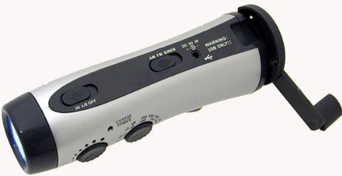 Kaito KA818 Emergency Hand Crank Dynamo 5-LED Flashlight with AM/FM radio