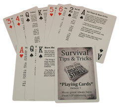 Survival Tips Playing Cards