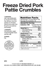 Lindon Farms Freeze Dried Ground Sausage